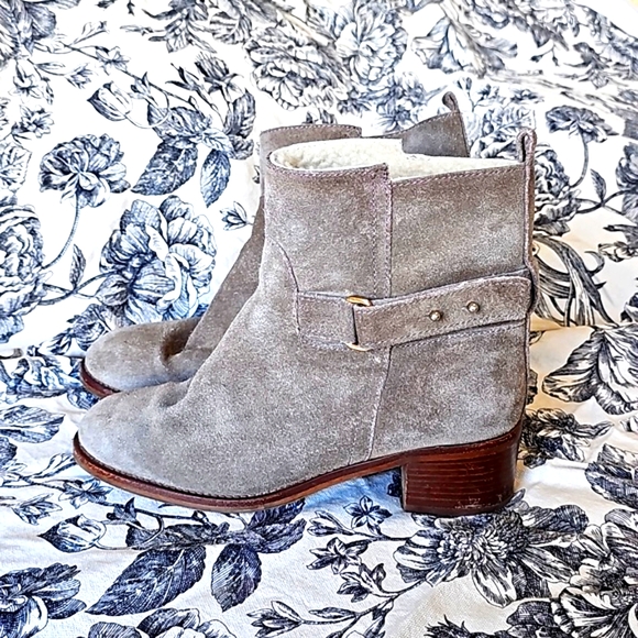 J.Crew Parker Shearling Lined Suede Boots Sz 6½ 6.5 - Picture 1 of 5